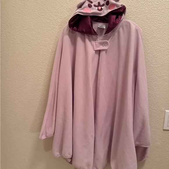 Cute Purple Pusheen Hooded Cape with Animal Ears - Picture 2 of 8